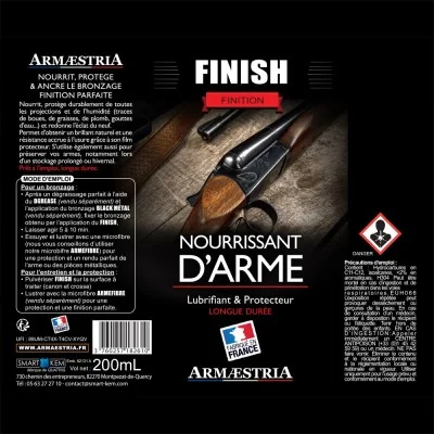 KIT Entretien 50 DGREASE+BLACK METAL+FINISH+ARMEFIBRE FINISH LUBRIFIANT NOURISSANT 75ML ARMÆSTRIA