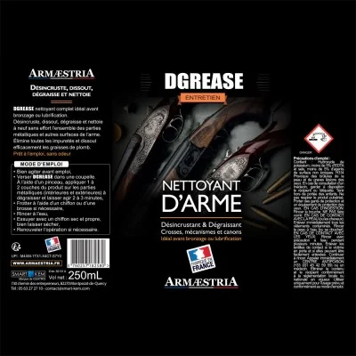 KIT Entretien 50 DGREASE+BLACK METAL+FINISH+ARMEFIBRE FINISH LUBRIFIANT NOURISSANT 75ML ARMÆSTRIA