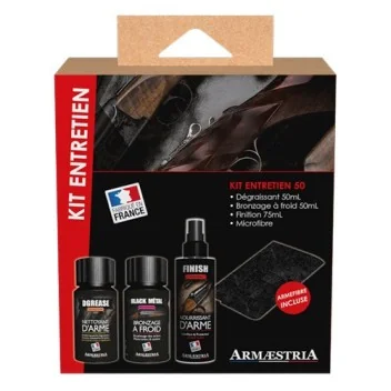 KIT Entretien 50 DGREASE+BLACK METAL+FINISH+ARMEFIBRE FINISH LUBRIFIANT NOURISSANT 75ML ARMÆSTRIA