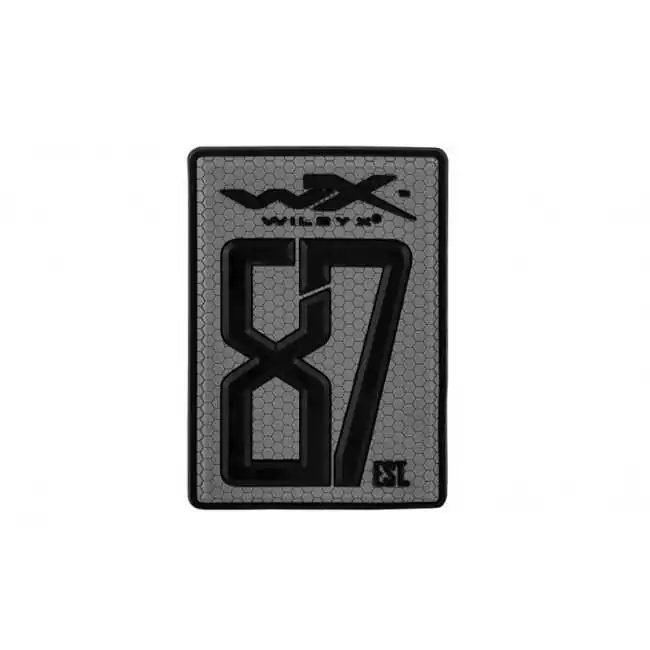 Patch Wiley X 87 est. Gris 55x80mm – Patch Tactique Velcro 3D Patch Wiley X 87 est. Gris 55x80mm – Patch Tactique Velcro 3D
