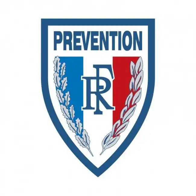 Ecusson plastifié en relief 65 x 90 mm Prévention Ecusson plastifié en relief 65 x 90 mm Prévention