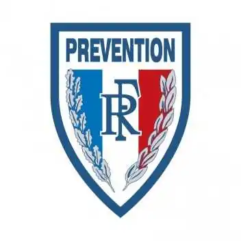 Ecusson plastifié en relief 65 x 90 mm Prévention