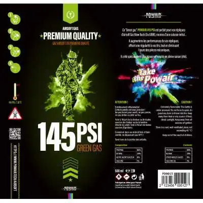 Bombe gaz 145 PSI 500ml POWAIR