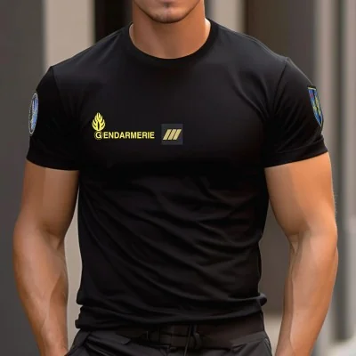 T-Shirt Piqué Gendarmerie Mobile Cooldry 180gm² Noir *