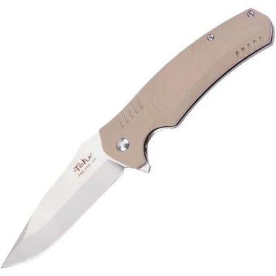 Couteau Pliant TIBURON G10 LINERLOCK - Lame 9.6cm Tan